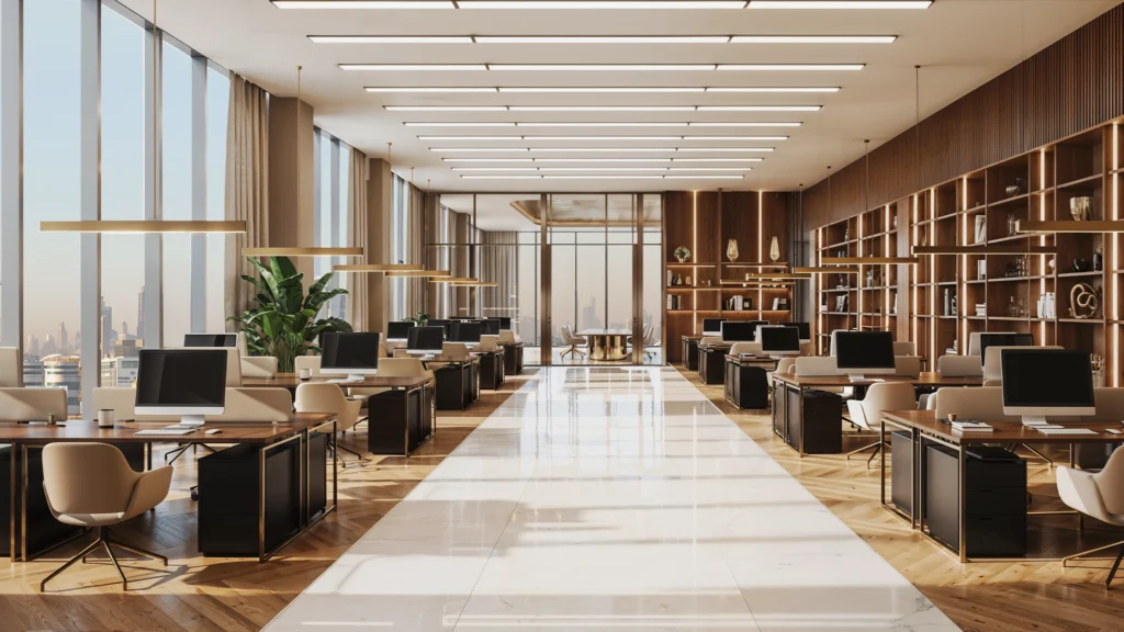 Exterior view of Shahrukhz by Danube office tower on Sheikh Zayed Road