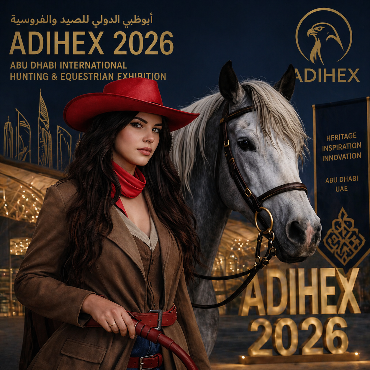 Cultural insider showcasing falconry and equestrian heritage for ADIHEX 2026 in Abu Dhabi