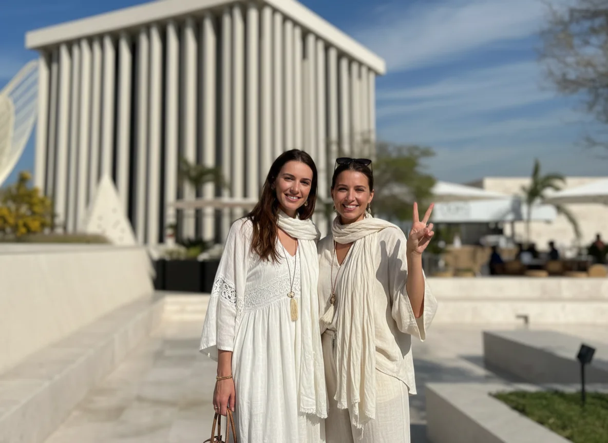 Abrahamic Family House Abu Dhabi: A Global Symbol of Peace, Faith & Unity on Saadiyat Island 🌍✨ 91 The three cubic structures of the Abrahamic Family House on Saadiyat Island at sunset