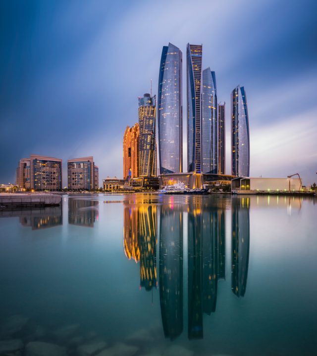 Dubai city center skyline, United Arab Emirates